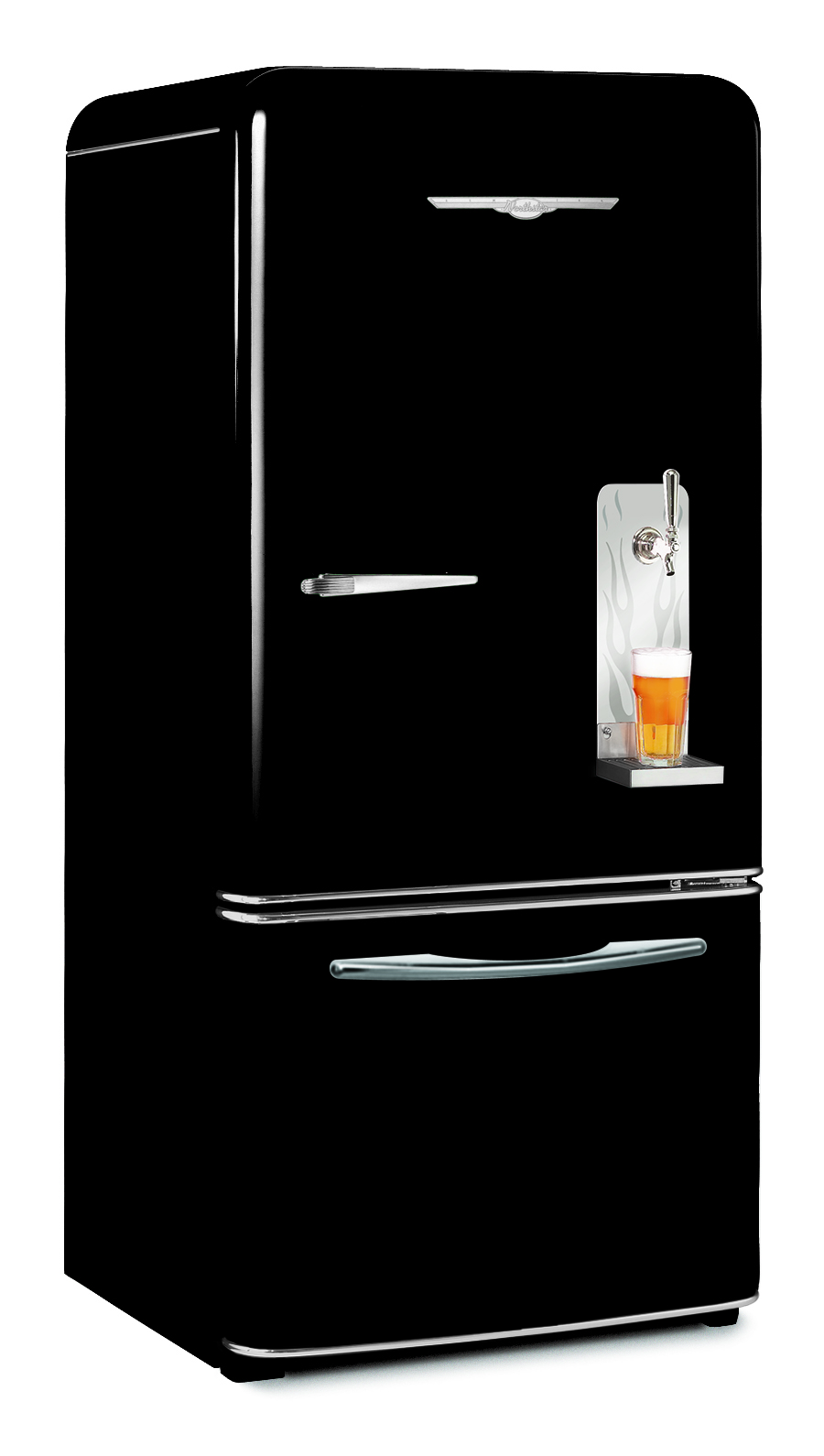 Turn your recreation room into the ‘coolest space on the block’
with a retro fridge with draft beer system